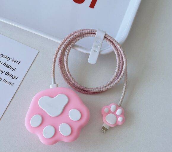 PINK PAWS CHARGER PROTECTOR CHARGER ACCESSORY CHARGER PROTECTORS 2