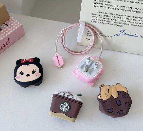 BROWN STARBUCKS CHARGER PROTECTOR CHARGER ACCESSORY CHARGER PROTECTORS 3