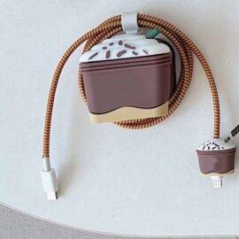 BROWN STARBUCKS CHARGER PROTECTOR CHARGER ACCESSORY CHARGER PROTECTORS