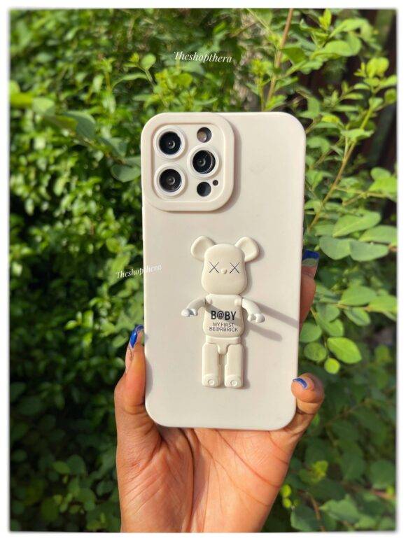 WHITE 3D BEARBRICK CASE 3D Cases PHONE CASES 3