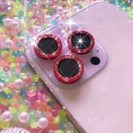 RED GLITTER CAMERA PROTECTOR Camera protector case IPHONE