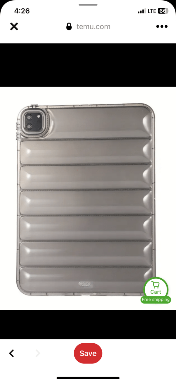 CLEAR PUFFER IPAD CASE ipad case IPAD 4