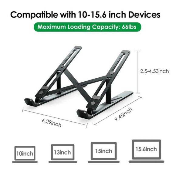 BLACK FOLDABLE  LAPTOP STAND FOLDABLE LAPTOP STAND LAPTOP 8