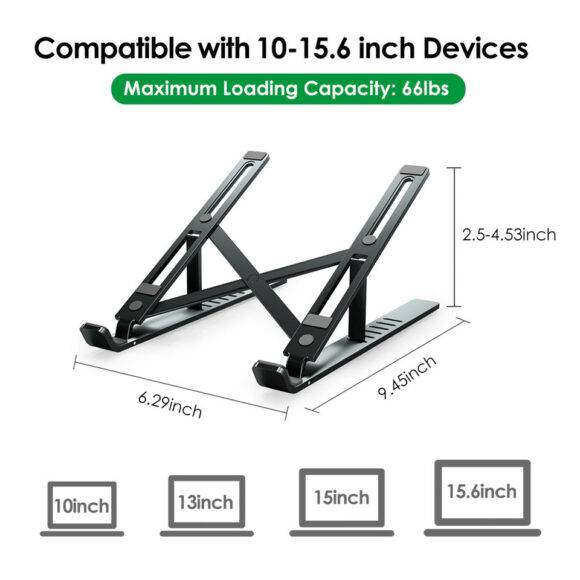 BLACK FOLDABLE  LAPTOP STAND FOLDABLE LAPTOP STAND LAPTOP 3