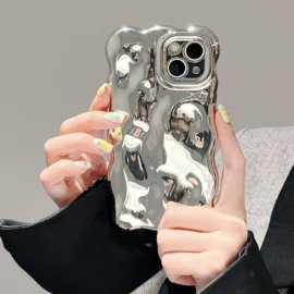 SILVER GLOSSY BUBBLE CASE Fancy Case PHONE CASES