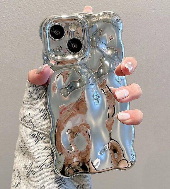 SILVER GLOSSY BUBBLE CASE Fancy Case PHONE CASES 3