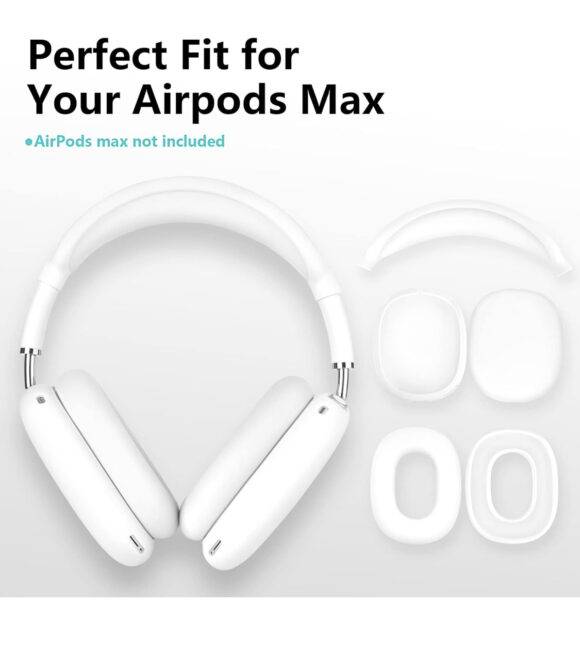 WHITE SILICONE AIRPOD MAX COVER AIRPOD CASE AIRPOD CASES 2