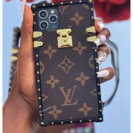 BROWN LOUIS VUITTON (LV) CASE brown case PHONE CASES