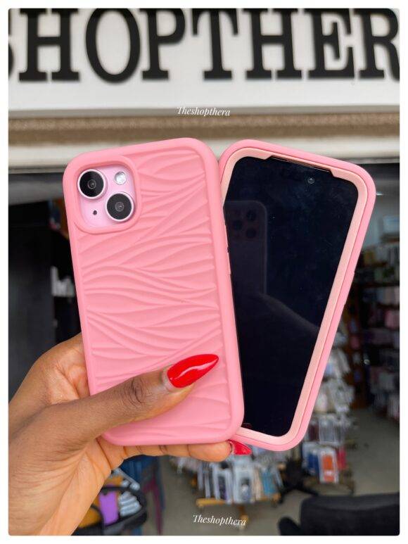 LIGHT PINK 3IN1 WAVY  CASE 3-in-1 case PHONE CASES 3