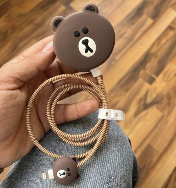 BROWN TEDDY CHARGER PROTECTOR CHARGER ACCESSORY CHARGER PROTECTORS 2