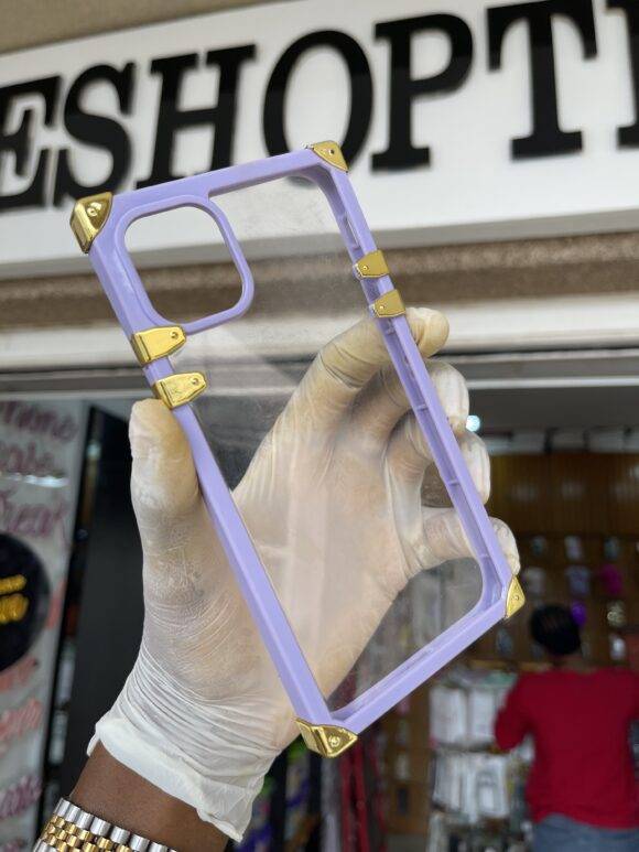 PURPLE TRANSPARENT TRUNK CASE Light pink case PHONE CASES 6