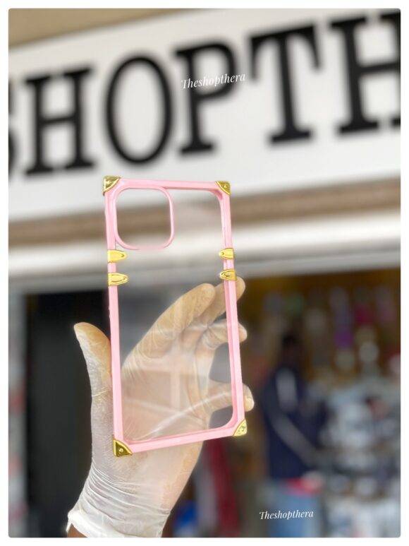 PINK TRANSPARENT TRUNK CASE Light pink case PHONE CASES 3