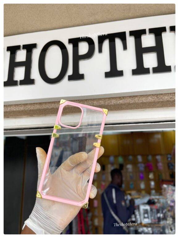 PINK TRANSPARENT TRUNK CASE Light pink case PHONE CASES 4