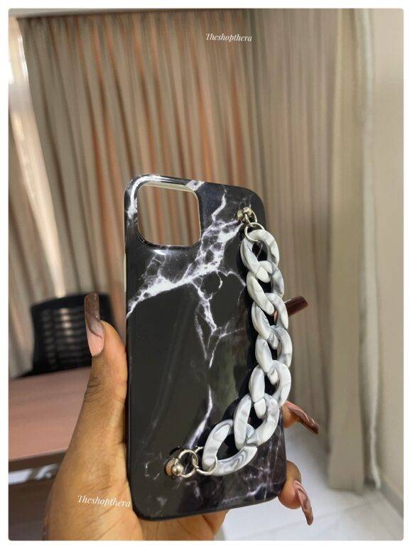 BLACK MARBLE STRAP CASE Basic Protection PHONE CASES 10