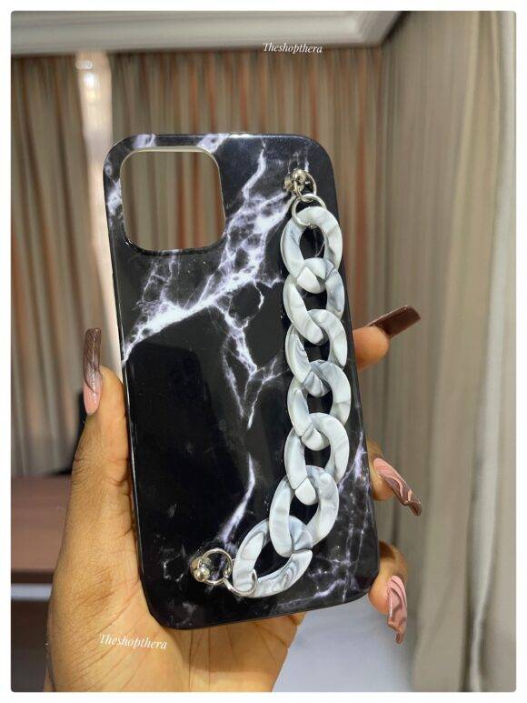 BLACK MARBLE STRAP CASE Basic Protection PHONE CASES 9