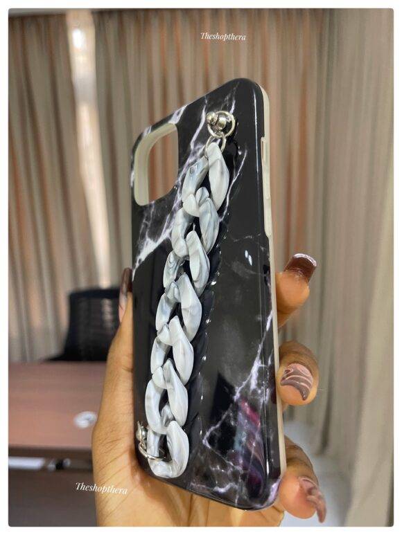 BLACK MARBLE STRAP CASE Basic Protection PHONE CASES 12