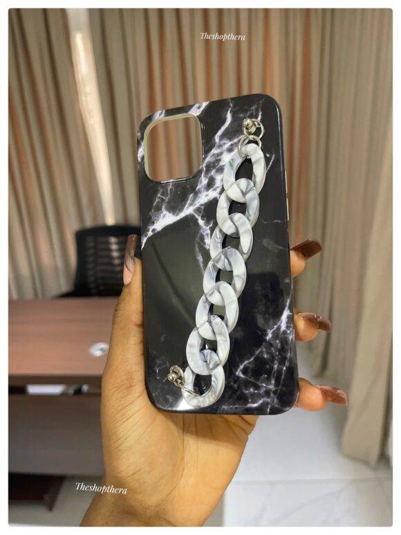 BLACK MARBLE STRAP CASE Basic Protection PHONE CASES 4