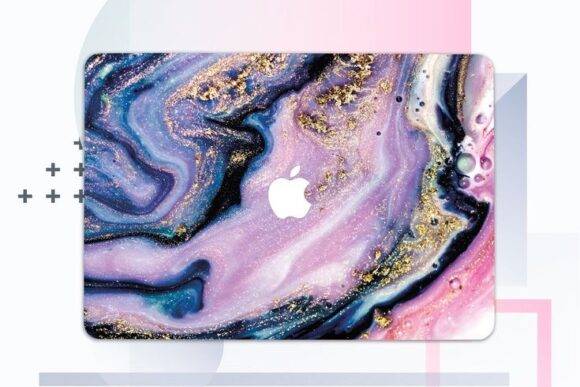 PURPLE GALAXY WAVY MACBOOK CASE MacBook case LAPTOP 4