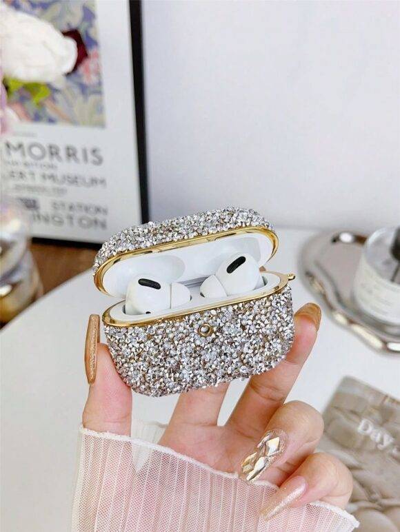 NEW GOLD LUXURY RHINESTONE AIRPOD CASE Cute AirPod cases AIRPOD 1/2 6