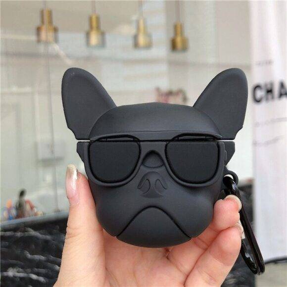 BLACK BULLDOG AIRPOD CASE Cute AirPod cases AIRPOD 1/2 17