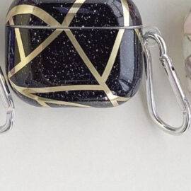 BLACK GOLD GEOMETRIC AIRPOD CASE Cute AirPod cases AIRPOD 1/2