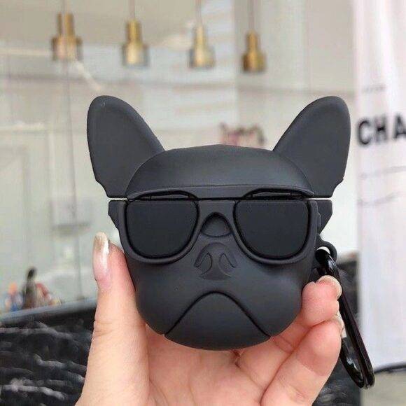 BLACK BULLDOG AIRPOD CASE Cute AirPod cases AIRPOD 1/2 15