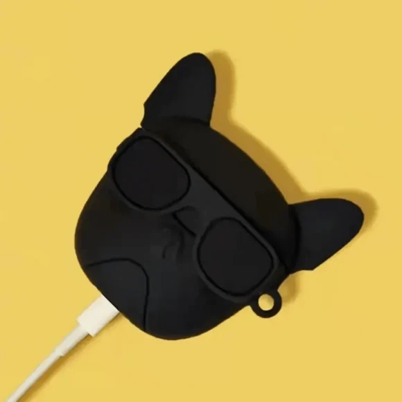 BLACK BULLDOG AIRPOD CASE Cute AirPod cases AIRPOD 1/2 10