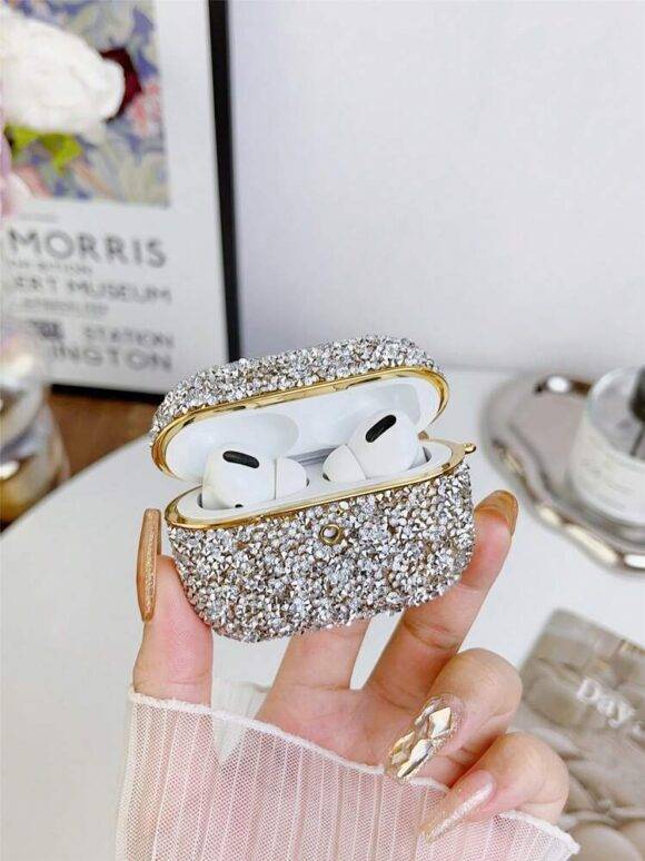 NEW GOLD LUXURY RHINESTONE AIRPOD CASE Cute AirPod cases AIRPOD 1/2 2