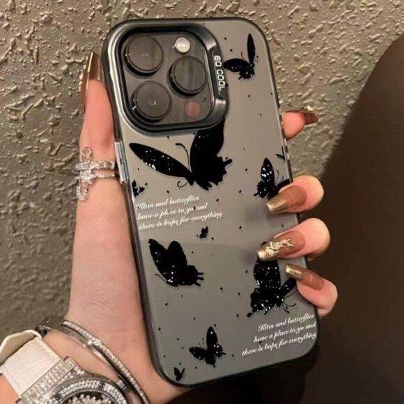 BLACK BUTTERFLY HOLO TPU CASE Basic Protection PHONE CASES 3