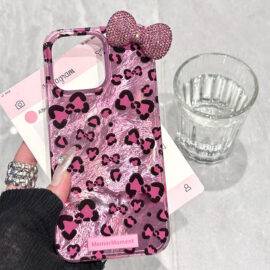 PINK CHEETAH BOW CASE 3d case PHONE CASES 2