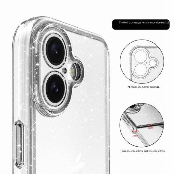 CLEAR GLITTER TRANSPARENT CAMERA CASE Clear case PHONE CASES 7