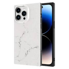 WHITE MARBLE SQUARE CASE lightweight case PHONE CASES