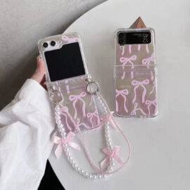 PINK BOW CRYSTAL CHARM CASE Fancy Case PHONE CASES