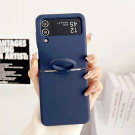 DARK BLUE TPU RING CASE Blue case PHONE CASES