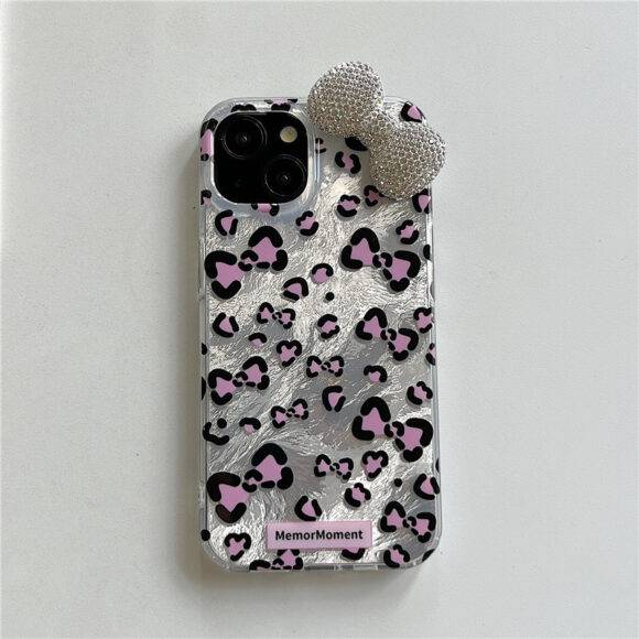 SILVER CHEETAH BOW CASE 3d case PHONE CASES 9