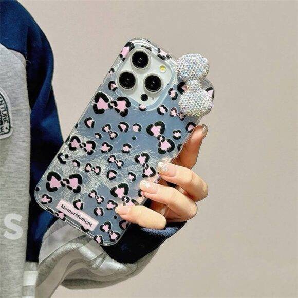 SILVER CHEETAH BOW CASE 3d case PHONE CASES 7