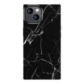 BLACK MARBLE SQUARE CASE Black case PHONE CASES 2