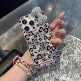 SILVER CHEETAH BOW CASE 3d case PHONE CASES