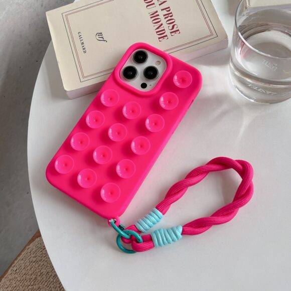 HOT PINK STICKY CASE 3d case PHONE CASES 6