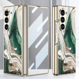 GREEN WHTE MARBLE CASE Basic Protection PHONE CASES