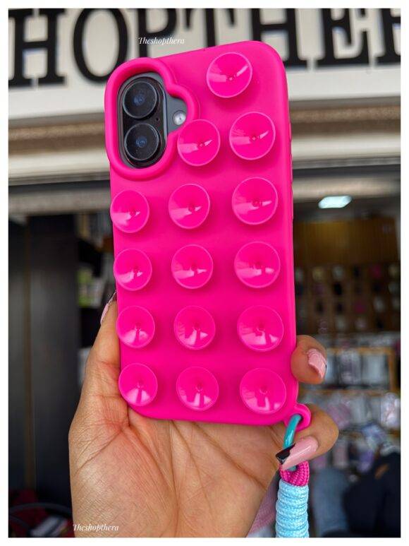 HOT PINK STICKY CASE 3d case PHONE CASES 5