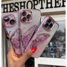 PINK GLITTER  BUTTERFLY Cute case PHONE CASES 2