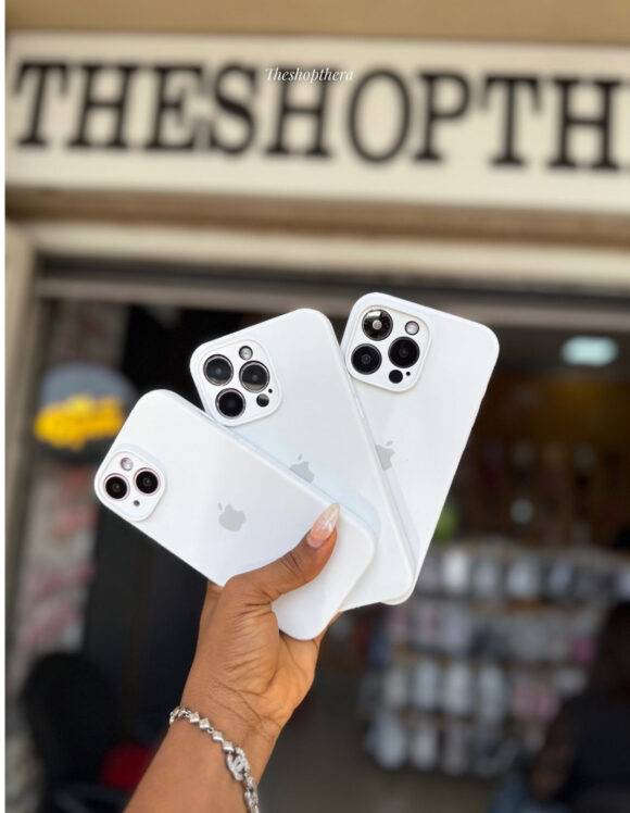 WHITE CAMERA HOLE SILICONE CASE Basic Protection PHONE CASES 5