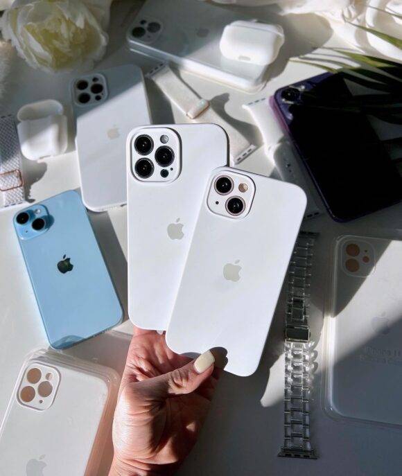 WHITE CAMERA HOLE SILICONE CASE Basic Protection PHONE CASES 3