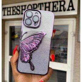 PURPLE GLITTER  BUTTERFLY Cute case PHONE CASES 2