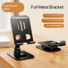 BLACK METALLIC 360 PHONE STAND BLACK PHONE STAND PHONE & PAD STANDS