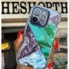PURPLE GREEN GEOMETRIC 3IN1 MARBLE