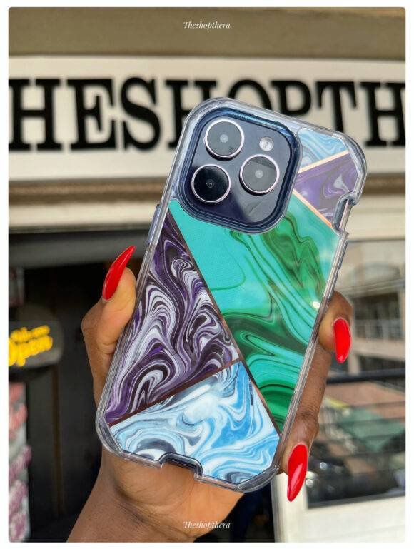 PURPLE GREEN GEOMETRIC 3IN1 MARBLE