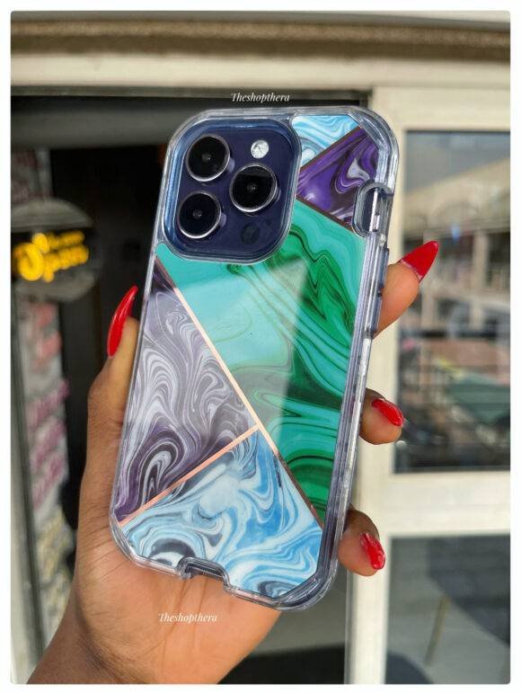 PURPLE GREEN GEOMETRIC 3IN1 MARBLE - Image 3