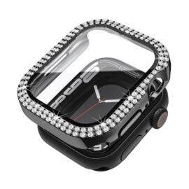 BLACK DOUBLE ROW STONED WATCH PROTECTOR BLACK DOUBLE ROW STONED WATCH PROTECTOR